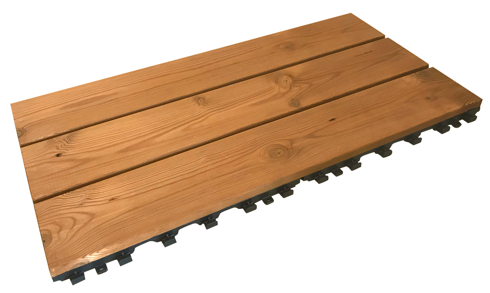 Smartdeck 30x60 modular tile for outdoor flooring in thermowood pine 1