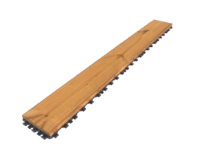Smartplank element: wood tile for outdoor pavements with an interlocking base